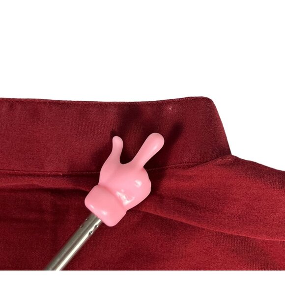 University Of Oxford Custom Fit Button Up Shirt Men's 44 Red Pocket Long Sleeve - Picture 8 of 10